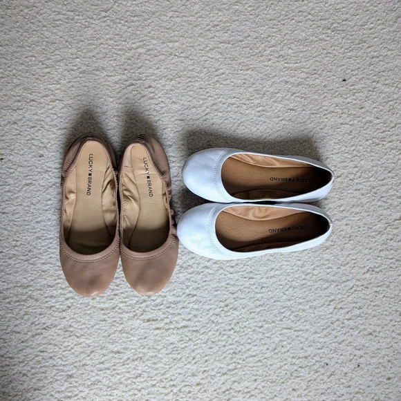 Lucky Brand Ballet Flats in Tan and White - Picture 5 of 5